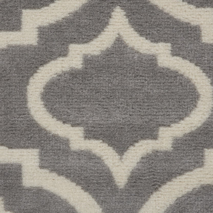 2' X 4' Gray Moroccan Power Loom Area Rug