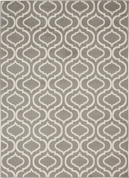 4' X 6' Gray Moroccan Power Loom Area Rug