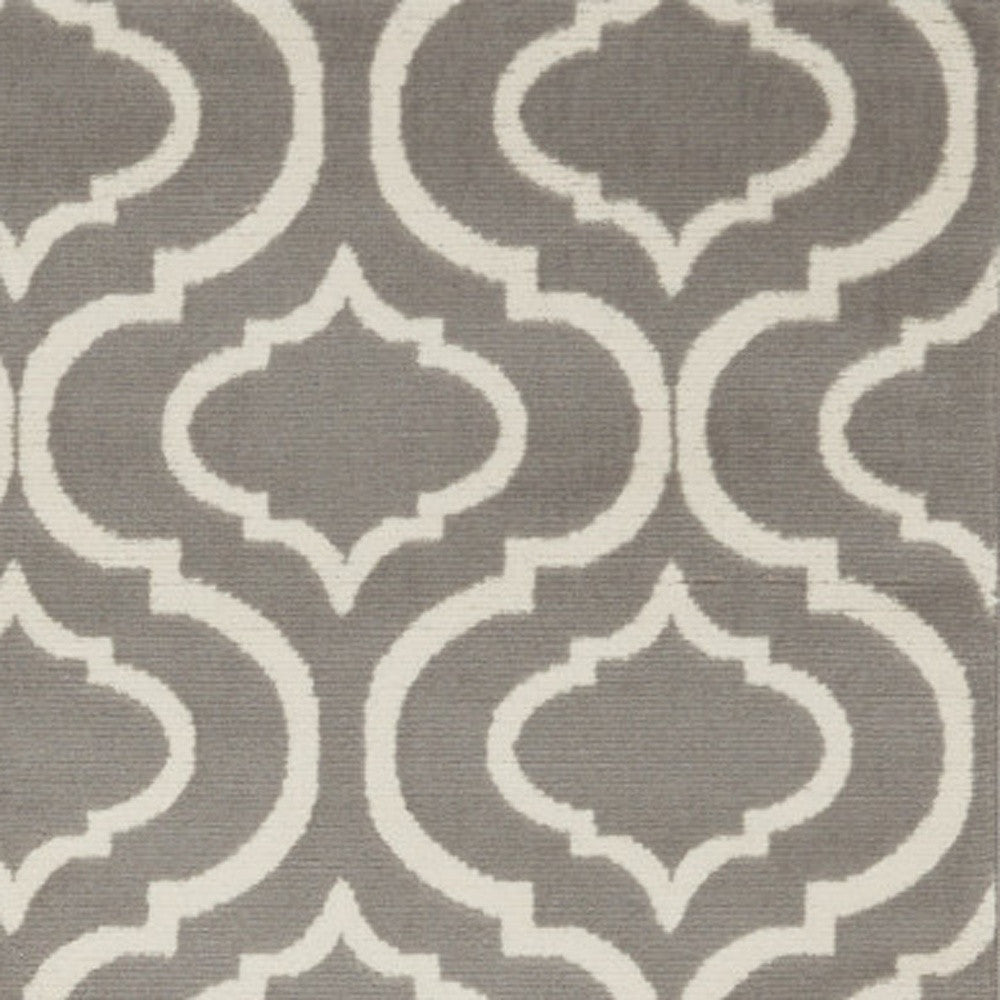 4' X 6' Gray Moroccan Power Loom Area Rug