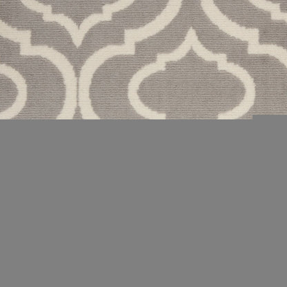 4' X 6' Gray Moroccan Power Loom Area Rug
