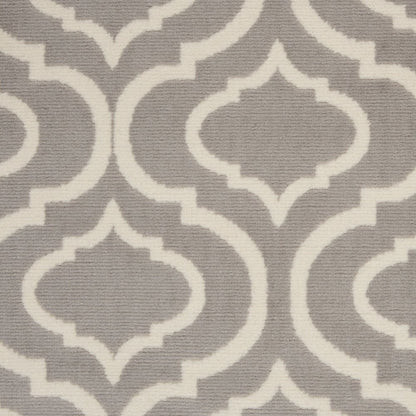 4' X 6' Gray Moroccan Power Loom Area Rug