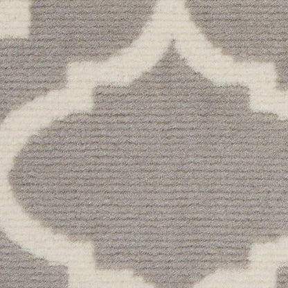 4' X 6' Gray Moroccan Power Loom Area Rug