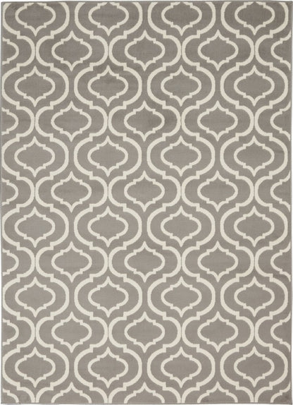 4' X 6' Gray Moroccan Power Loom Area Rug