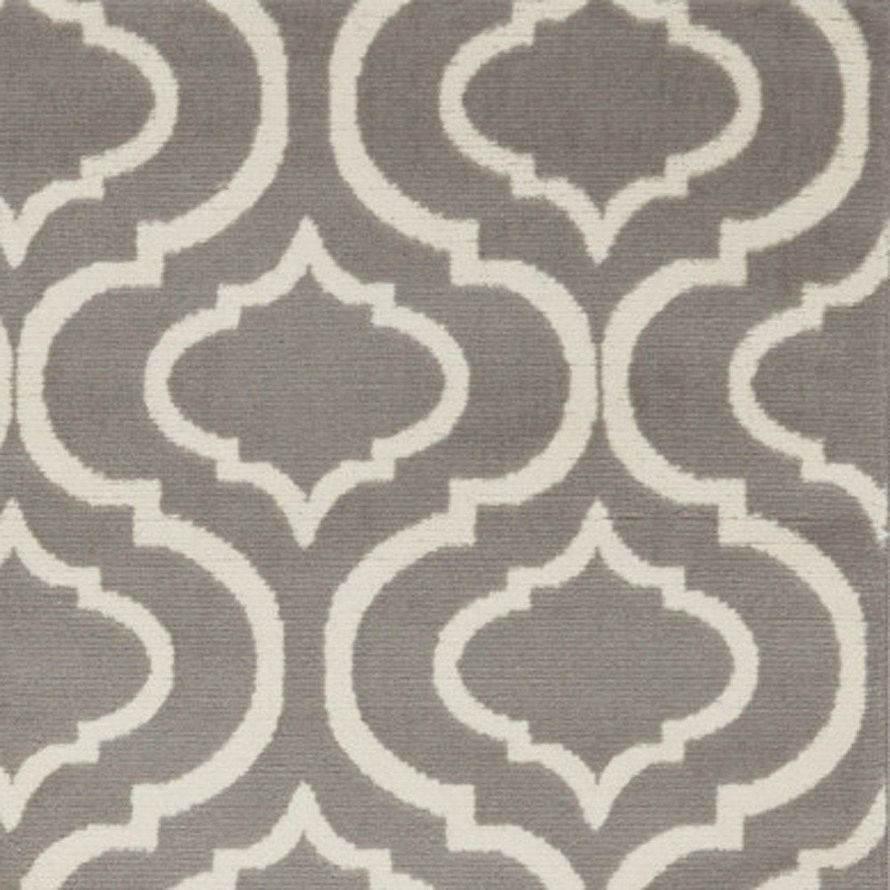 6' X 9' Gray Moroccan Power Loom Area Rug