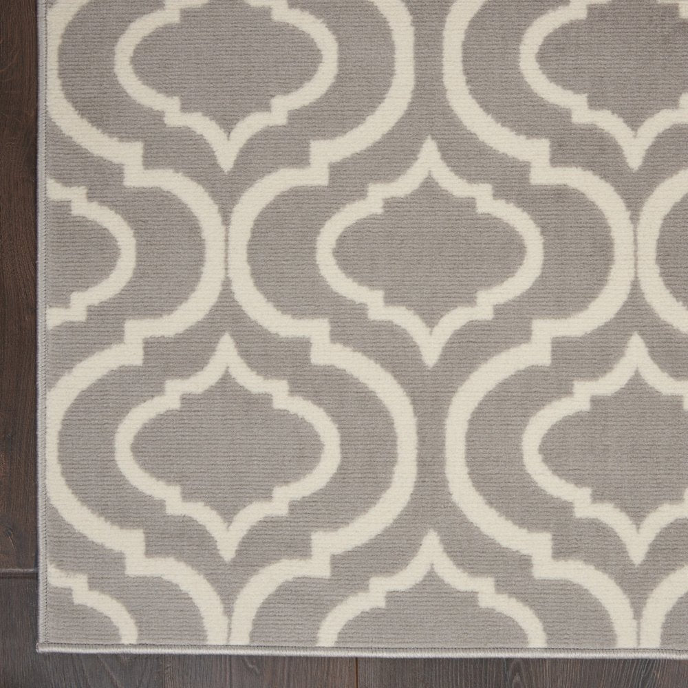 6' X 9' Gray Moroccan Power Loom Area Rug