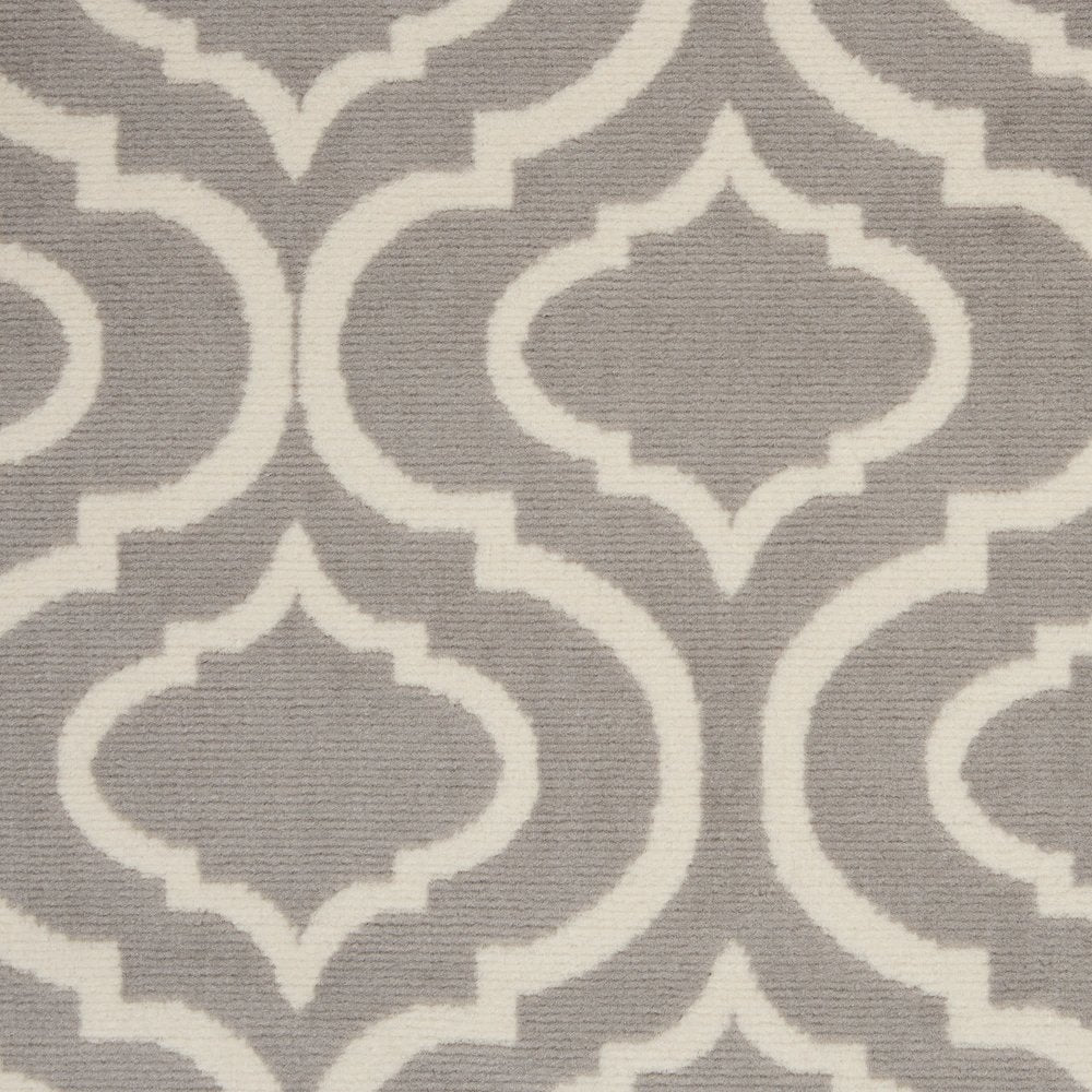 6' X 9' Gray Moroccan Power Loom Area Rug