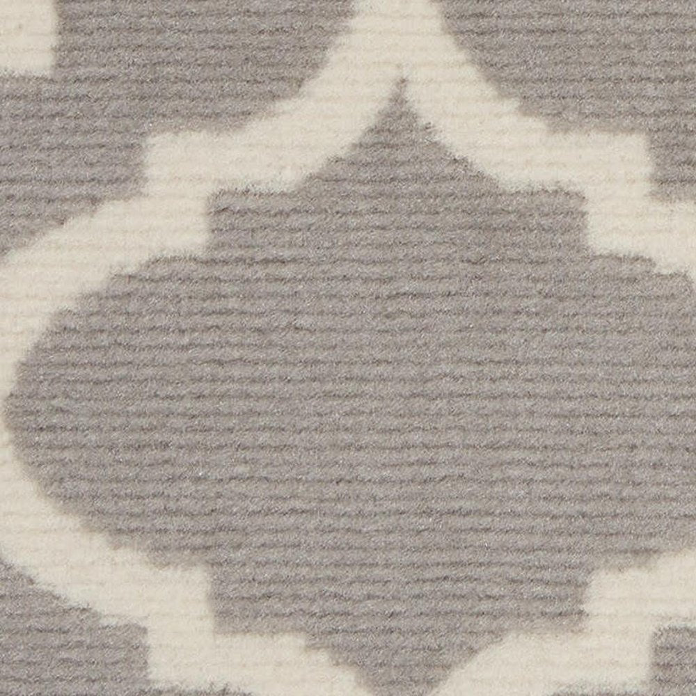 6' X 9' Gray Moroccan Power Loom Area Rug