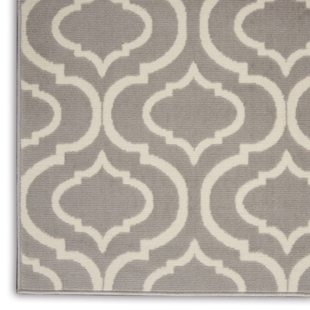 6' X 9' Gray Moroccan Power Loom Area Rug
