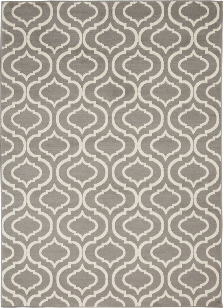 6' X 9' Gray Moroccan Power Loom Area Rug