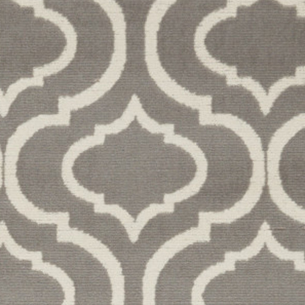 6' X 9' Gray Moroccan Power Loom Area Rug