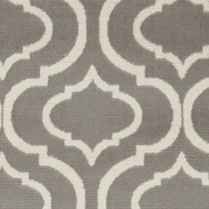 6' X 9' Gray Moroccan Power Loom Area Rug