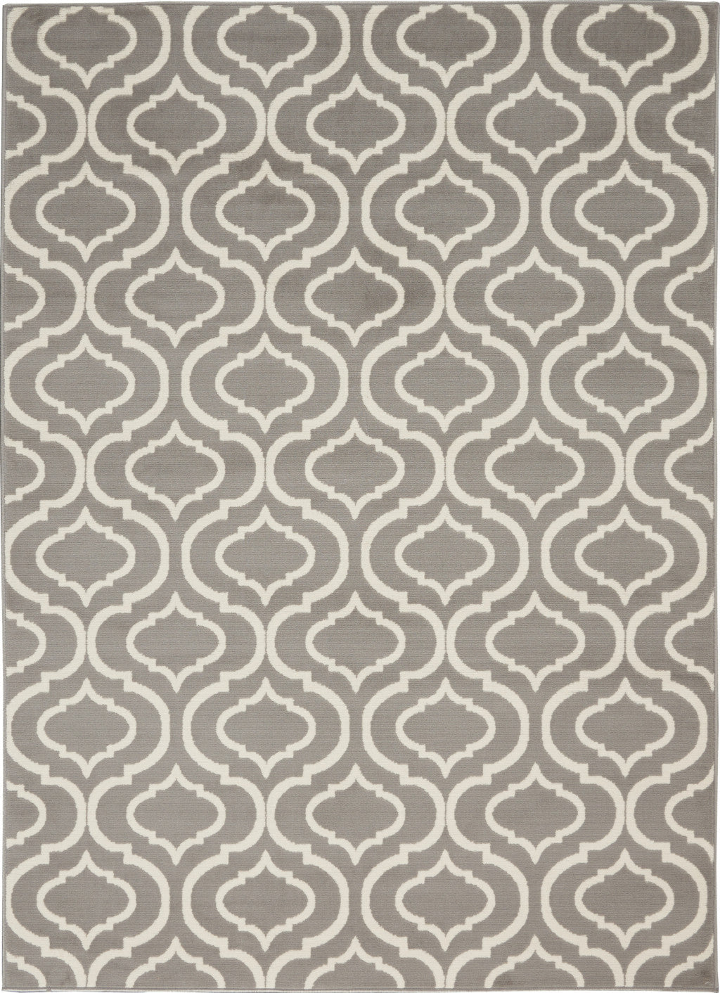 5' X 7' Gray Moroccan Power Loom Area Rug