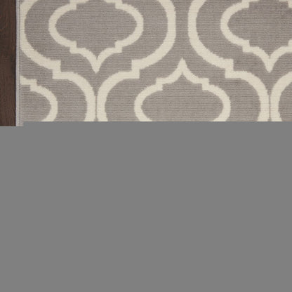 5' X 7' Gray Moroccan Power Loom Area Rug