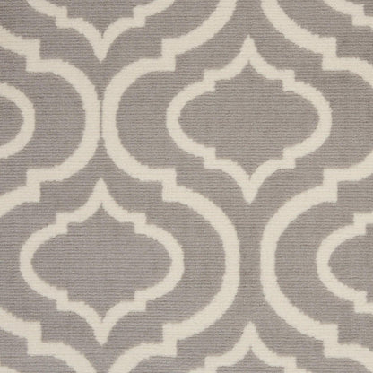 5' X 7' Gray Moroccan Power Loom Area Rug