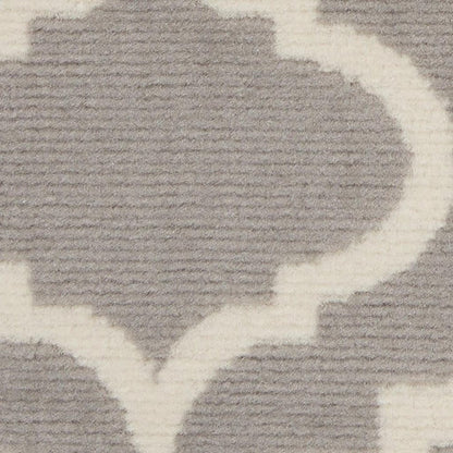 5' X 7' Gray Moroccan Power Loom Area Rug