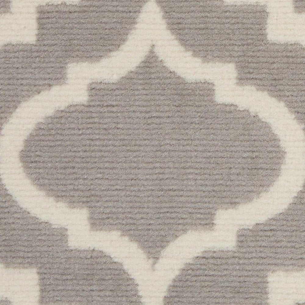 5' X 7' Gray Moroccan Power Loom Area Rug