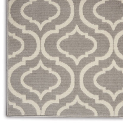 5' X 7' Gray Moroccan Power Loom Area Rug