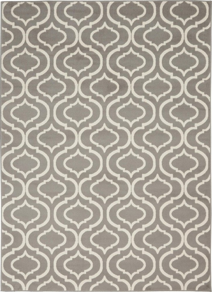 5' X 7' Gray Moroccan Power Loom Area Rug