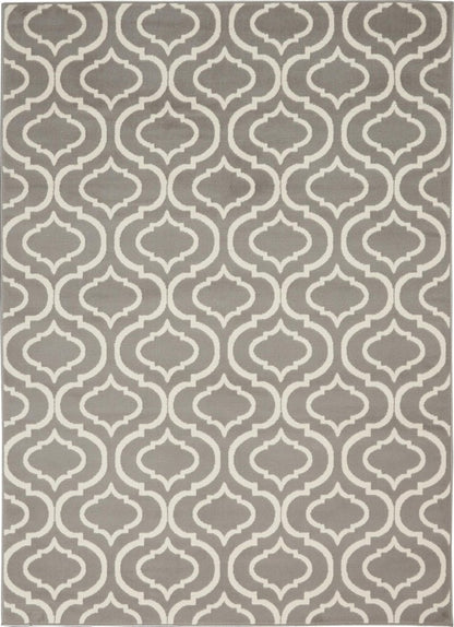 5' X 7' Gray Moroccan Power Loom Area Rug