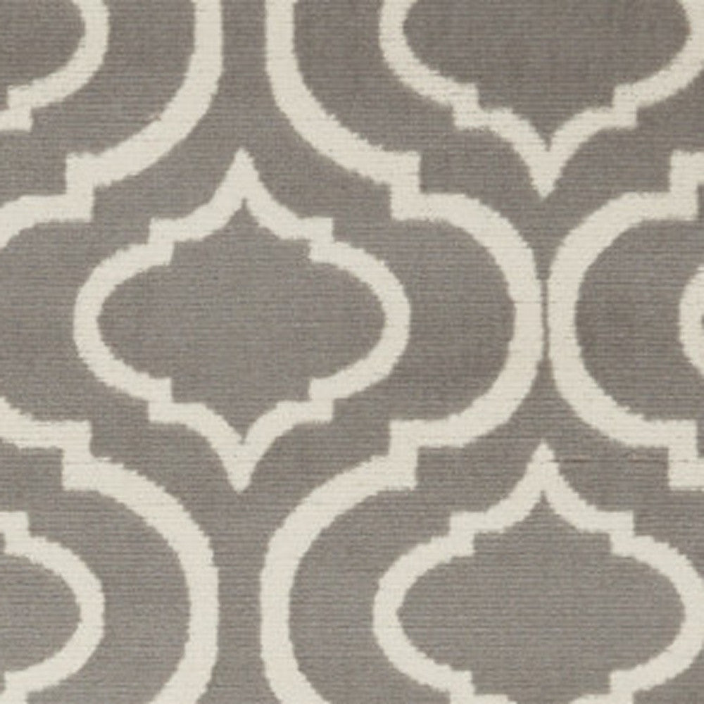 5' X 7' Gray Moroccan Power Loom Area Rug