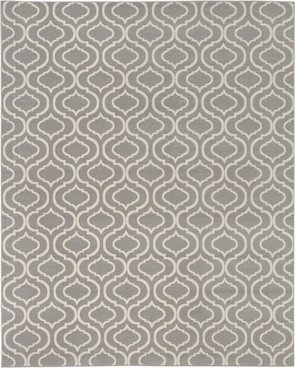 8' X 10' Gray Moroccan Power Loom Area Rug