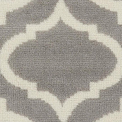 8' X 10' Gray Moroccan Power Loom Area Rug