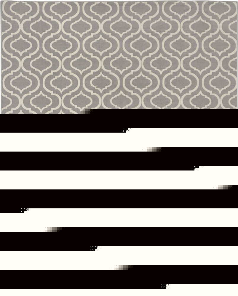 8' X 10' Gray Moroccan Power Loom Area Rug