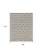 8' X 10' Gray Moroccan Power Loom Area Rug