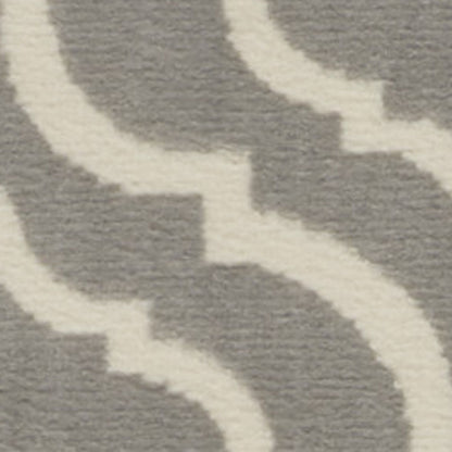 7' Gray Moroccan Power Loom Runner Rug