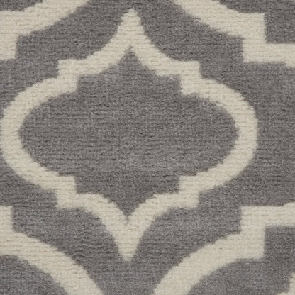 7' Gray Moroccan Power Loom Runner Rug