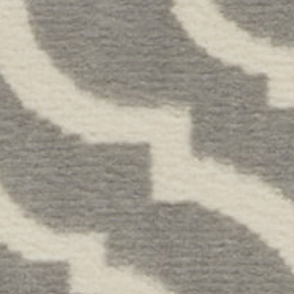 7' Gray Moroccan Power Loom Runner Rug