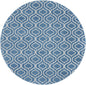 8' Gray Round Moroccan Power Loom Area Rug