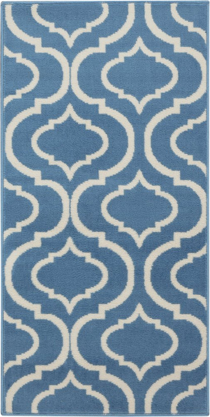 2' X 4' Gray Moroccan Power Loom Area Rug