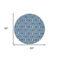 5' Gray Round Moroccan Power Loom Area Rug
