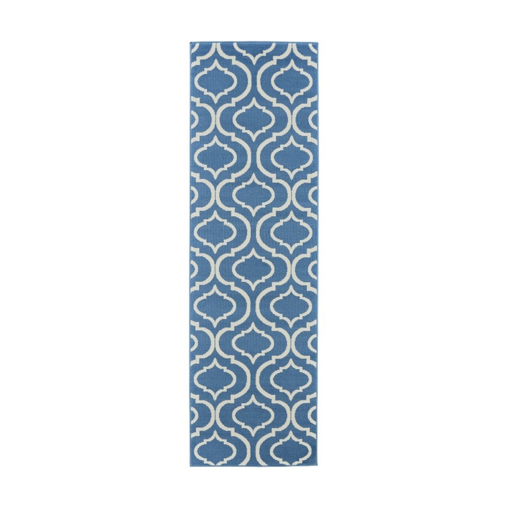 7' Gray Moroccan Power Loom Runner Rug