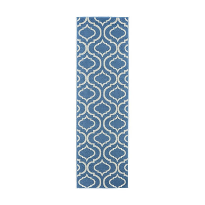 7' Gray Moroccan Power Loom Runner Rug