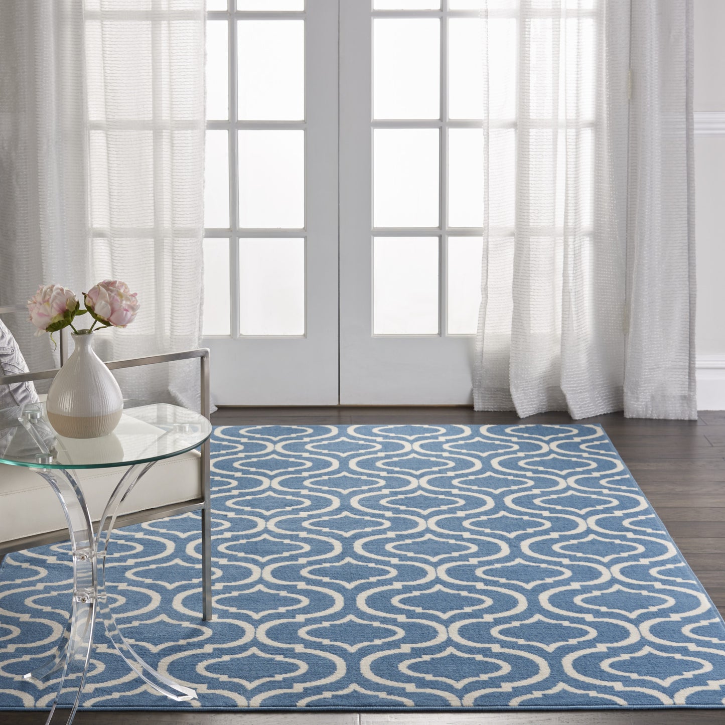 5' X 7' Gray Moroccan Power Loom Area Rug