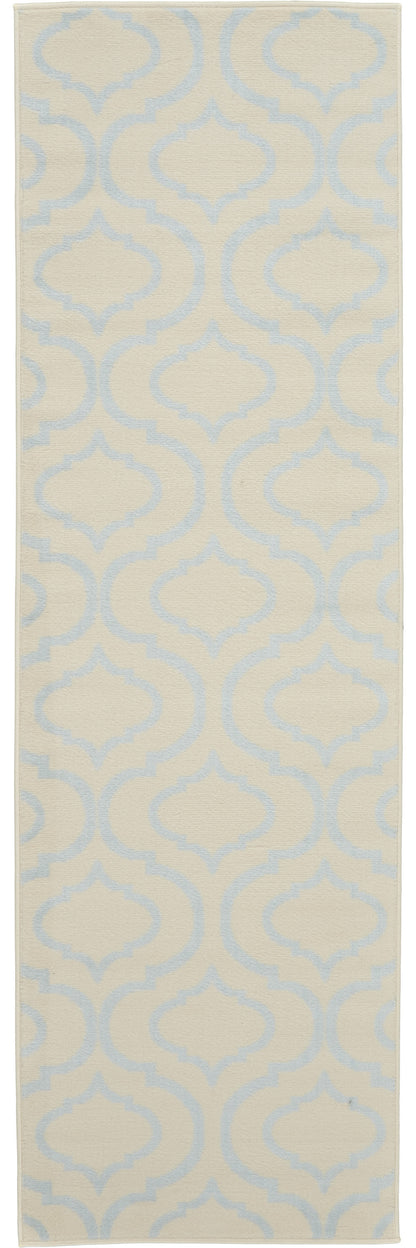 7' Gray Moroccan Power Loom Runner Rug