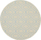 5' Gray Round Moroccan Power Loom Area Rug