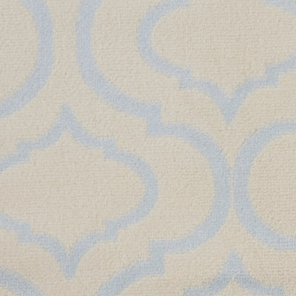 5' Ivory And Gray Moroccan Round Rug