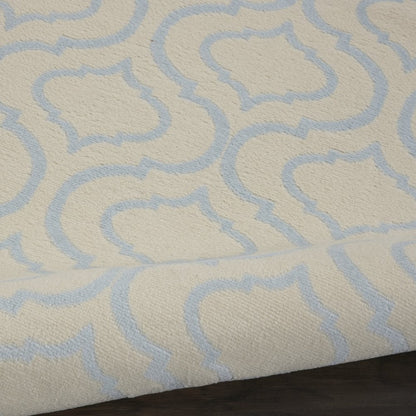 5' Gray Round Moroccan Power Loom Area Rug