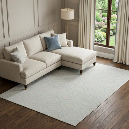 6' X 9' Gray Moroccan Power Loom Area Rug