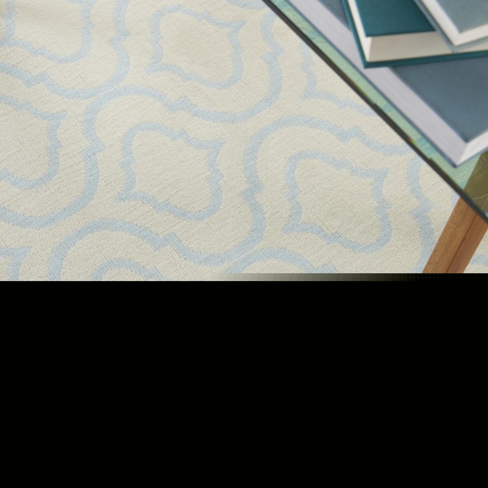 6' X 9' Gray Moroccan Power Loom Area Rug