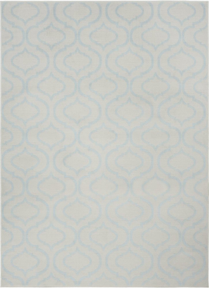 6' X 9' Ivory And Gray Moroccan Area Rug