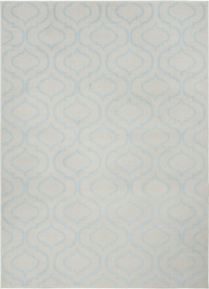 6' X 9' Ivory And Gray Moroccan Area Rug
