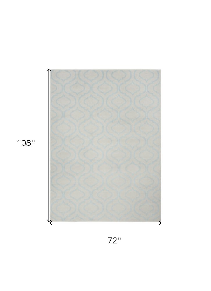 6' X 9' Ivory And Gray Moroccan Area Rug