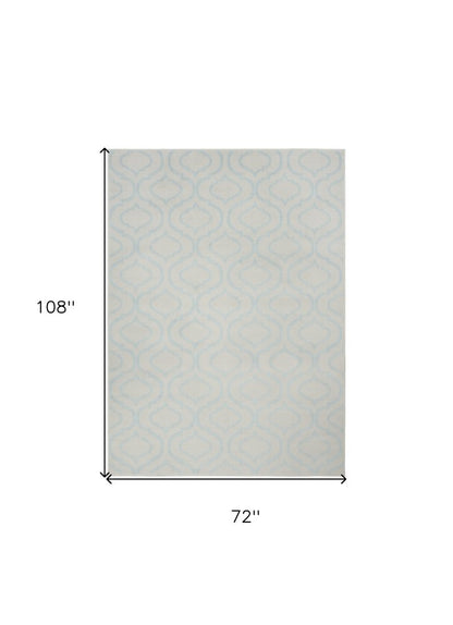 6' X 9' Ivory And Gray Moroccan Area Rug
