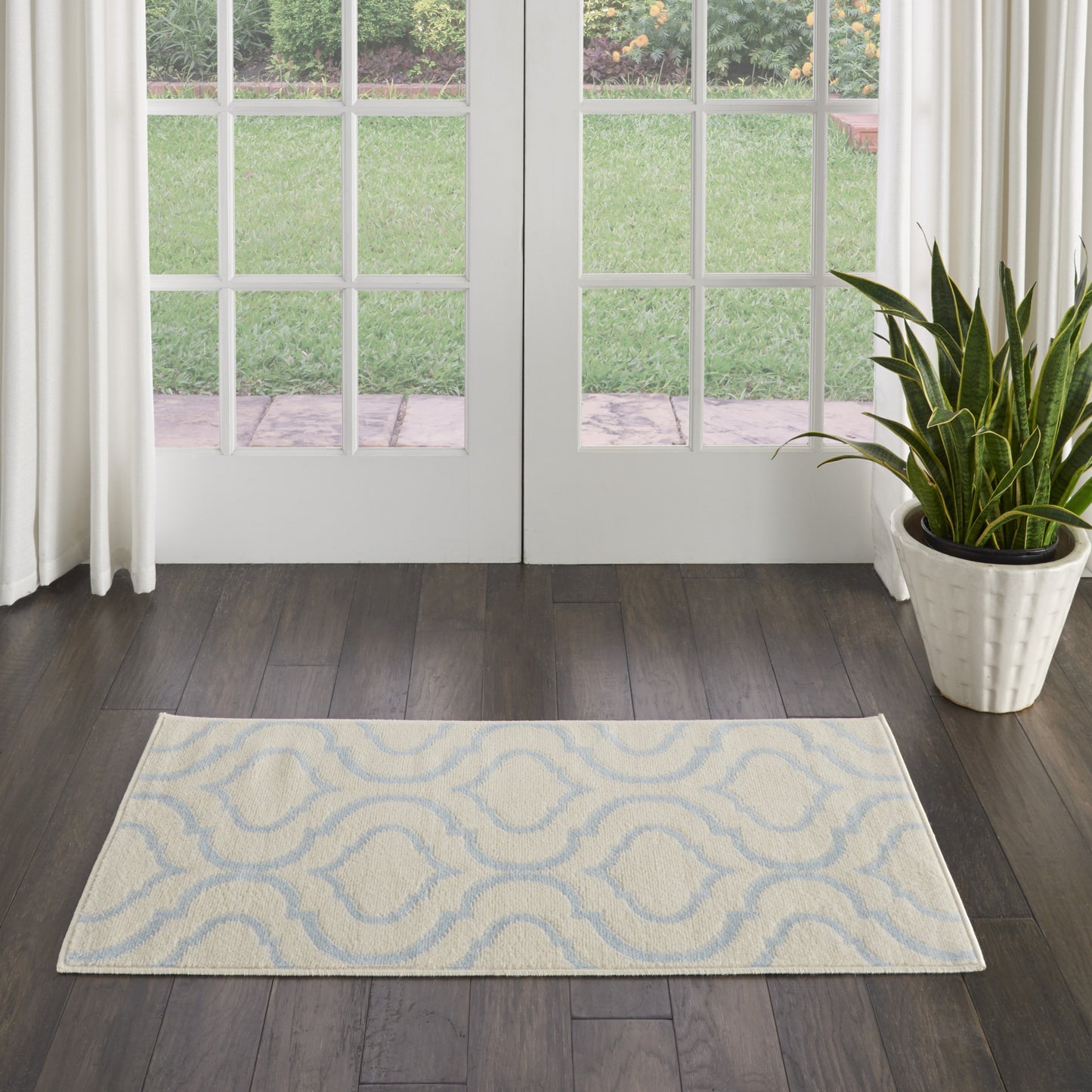 2' X 4' Gray Moroccan Power Loom Area Rug