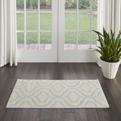 2' X 4' Gray Moroccan Power Loom Area Rug