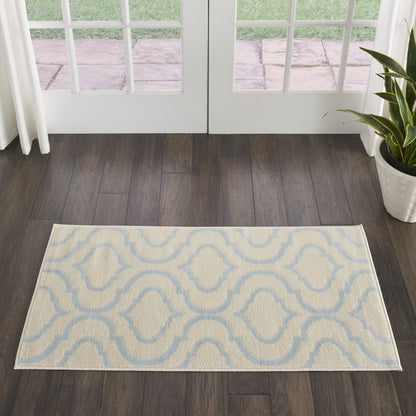 2' X 4' Gray Moroccan Power Loom Area Rug